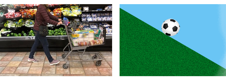 woman_grocery_shopping_soccerball_rolling