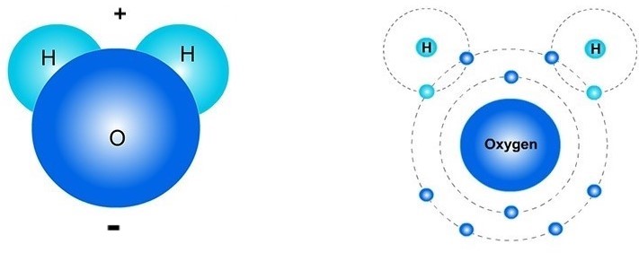Water Molecule, Hydrgen and Oxygen