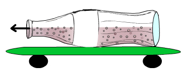 Car and truck driving towards each with crash-test dummy in each car.